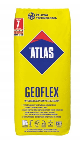 Klej do płytek żelowy Atlas Geoflex 25kg wysokoelastyczny C2TE zółte worki